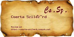 Cserta Szilárd névjegykártya