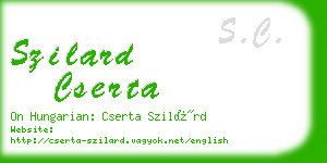 szilard cserta business card